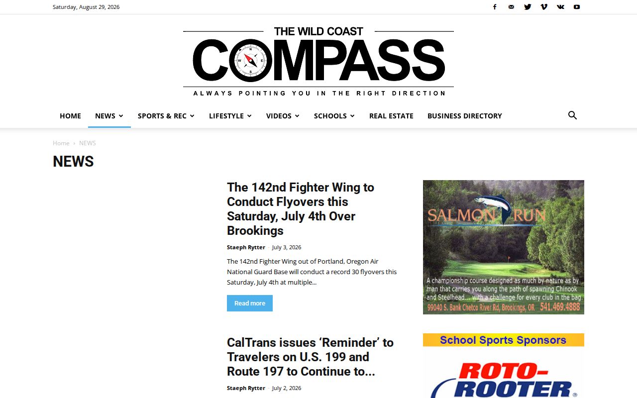 Wild Coast Compass Curry County local news category